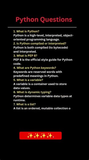 Python Question Answer