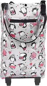 Foldable Elderly Shopping Bag with Flexible Wheels Utility Cart Trolley Grocery Carts for Outdoors