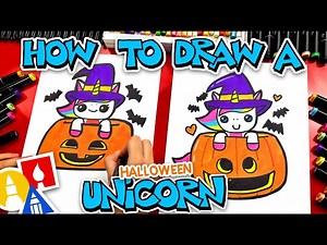 How To Draw A Halloween Unicorn - Videos For Kids