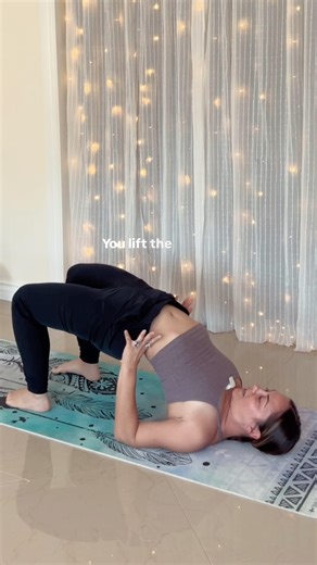 have you ever tried shoulder stand to bridge pose? #creativeyoga #yogapractice #yogateachertips