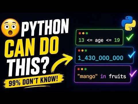 🚀 Python for Beginners | 3 Python Features You Didn't Know Exist