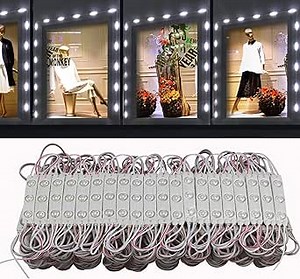 Storefront Light 200PCS LED Module for Signs White 6500K 1.2W 12V DC 2835 SMD 3 LED Window Light Waterproof for Letter Advertising Sign Decor(White Light,Power Supply NOT Included)