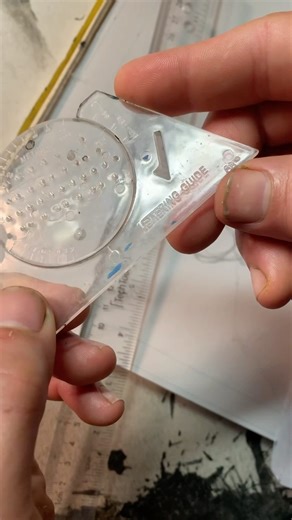 Morning ink. Lettering with Ames lettering guide