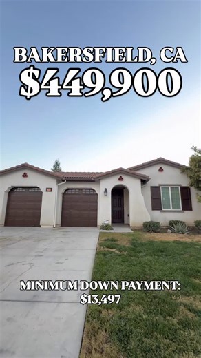 Saul | Bakersfield Realtor on Instagram: "Call/text me for more information! ¡Llámame o mándame un texto para más información! 661-436-2917 Minimum down payment: $13,497 FEATURES 👇🏼👇🏼👇🏼 👉🏼 4 bedrooms 👉🏼 3 bathrooms 👉🏼 2,319 sqft 👉🏼 6,534 sqft lot Want more info or would like to tour it? Feel free to drop a comment or DM me! Saul Munoz - DRE #02139865 Keller Williams Luxury ***Down payment minimum is based off a 3% down conventional loan on a $449,900 home*** Listing courtesy of Har