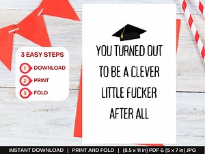 Funny Graduation Card, Class of 2023 2024, Senior Grad, College Grad, Congrats Card for Grad, Instant Download Printable, Print at Home Easy - Etsy Canada