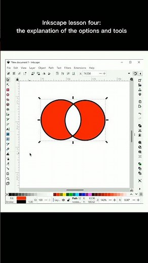 How to exclude objects in inkscape - easy ? #short #logo #inkscape #tutorial