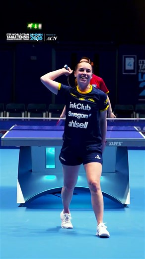 Linda Bergstrom turns defence into attack, taking the W for Team Sweden #ITTFWorlds2026 #TableTennis