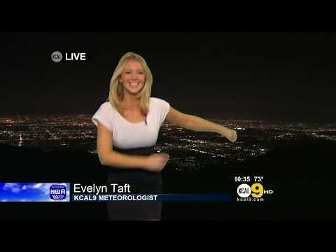 Evelyn Taft 2011/07/05 10PM KCAL9 HD; White top; Dancing, bouncing