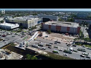 Drone video shows the damage after FIU bridge collapsed