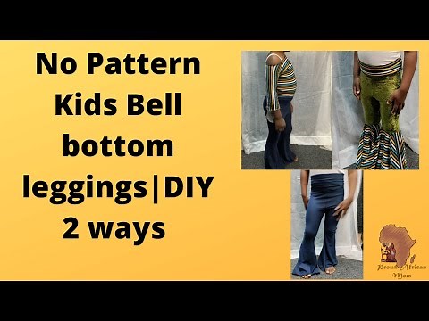 your little girls will love this || no pattern diy || how to sew bell bottoms