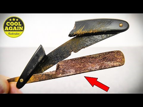 Restoration Rusty Straight Razor with Amazing Masterpiece Handle