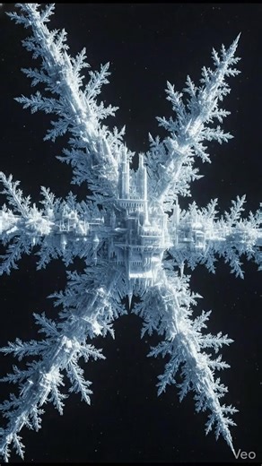 Snowflake Ice Palace. We zoomed into a single snowflake and turned its fractal geometry into a Macro Ice Palace | Frozen World
