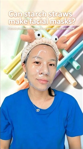 Turning Starch Straws Into A Real Face Mask #diy #asmr