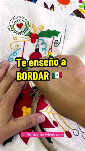 Bordado mexicano: Aprende a hacer círculos con Pata de gallo