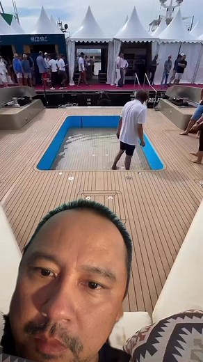 136K views · 3K reactions | My new goal in life is to design a pool on a yacht that lowers it self to get water. What do you think of this? | Danny Wang Designs | Facebook