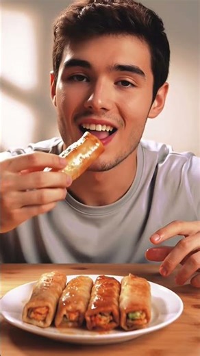 Eat samosa roll aloz💥😋 #aivideo #eatingchallenge #eating #viral #trending