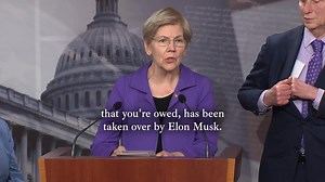 2.6M views · 69K reactions | Elon Musk seized control of our payment system—that's how your grandpa gets his Social Security check or how your mom’s doctor gets paid by Medicare. The unelected billionaire wants the power to turn that on or off, for anyone. No more business as usual. We need to fight back. | U.S. Senator Elizabeth Warren | Facebook