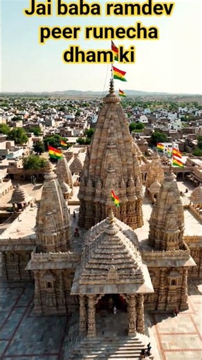 epic cinematic view of pokharn & holy Ramdevra temple 🌸 #ramdev | #bhakti | #shorts |