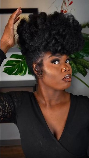 Cute Pompadour Natural Hairstyle | Updo Tutorial #naturalhair #pompadour #updostyles