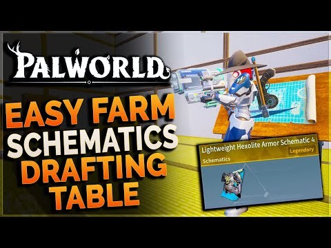 EASY SCHEMATIC FARM FOR DRAFTING TABLE - Palworld Legendary Schematics Farming
