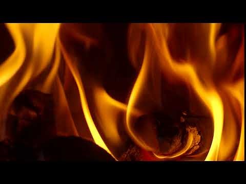 Fire Flames close up shot within fireplace 2\\2 - Free stock video