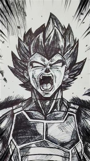 Angry Vegeta Sketch — Watch Till The End 👀🔥