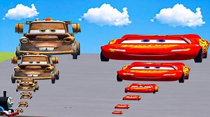 71K views · 827 reactions | Big & Small Wide Lightning Mcqueen vs Big & Small Wide Tow Mater vs Thomas The Tank BeamNG.Drive | Zeenat naija | Facebook