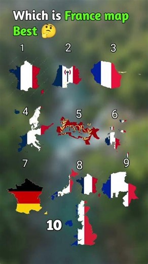 Which is France map Best 🤔 #worldmap #geography