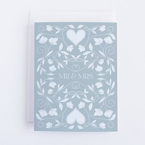 Mr & Mrs // Carte de voeux de mariage - Etsy France