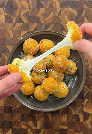 Cheesy Garlic Parm Potato Balls Recipe