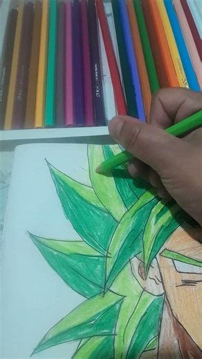 I draw Brody legendary super saiyan #drawing #animeart #art #animedrawing #dragonballz