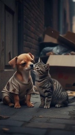 The Heartwarming Journey of a Resilient Stray Puppy#shorts #animation #cartoon #dogshorts