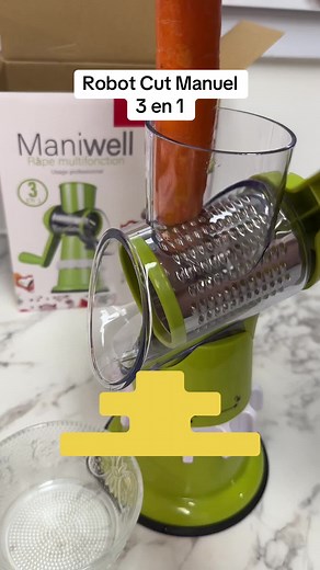 Je vous présente mon nouveau Robot manuel pro cut 3 en 1 , très pratique et simple à utiliser 🥰🥰🥰 je le valide fortement #robot #cut #manuel #cuisine #rapper