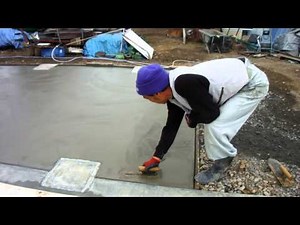 農機具 収納庫基礎工事⑩ （土間コンクリート打設工事 コテ均し）