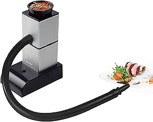 CREATIVECHEF Handheld Smoker smoking gun Cocktail Smoker Mini Smoker to Enhance Taste for Meat Sous Vide BBQ Cocktail Drinks&Cheese(SG18-Silver)
