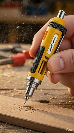 Miniature Detail Engraving Tool – Professional Yellow Precision Wood Carver (Keychain Size)