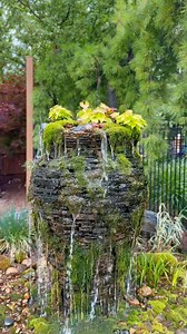 The OG Stacked Slate Urn in all her glory! 😍 This project inspired so much creativity and so many more opportunities for @aquascape_inc #fountain #build #create #art #nature #moss | Team Aquascape