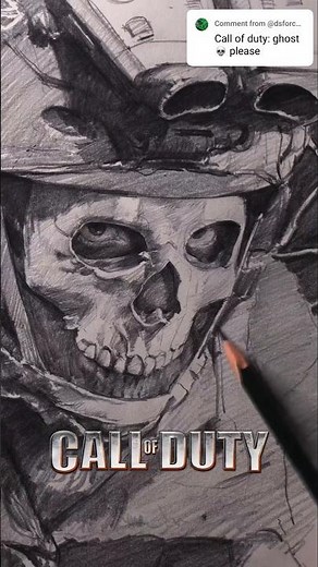 Speed Drawing of Ghost from Call of Duty#art #drawing #callofduty
