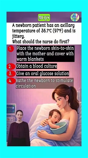 “Cold Stress Is Silent—Warm Fast.” #NursingMCQs #NeonatalNursing #MaternalChildNursing #NewbornCare #Hypothermia