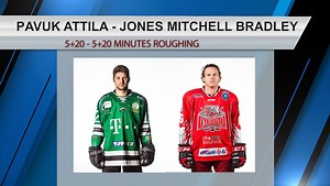 15K views · 125 reactions | "Pavuk Attila, az FTC-Telekom és Mitchell Bradley Jones, a Gyergyói Hoki Klub játékosa a mérkőzés 7. percében dulakodásba, verekedésbe keveredtek egymással. A Fegyelmi Bizottság az eset összes körülményét mérlegelve, a játékvezetők által a pályán kiszabott büntetést helybenhagyja és a játékosokkal szemben további szankciót nem alkalmaz." | Erste Liga | Facebook