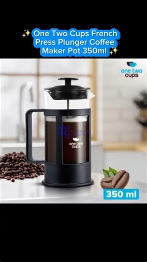 One Two Cups French Press Plunger Coffee Maker Pot 350ml - FN35 | 3 Serangkai Teknik