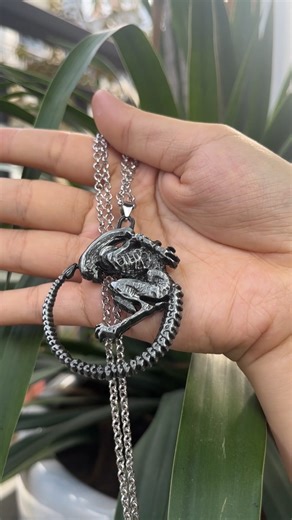 Watch Movie Jewelry Punk Warrior Alien Goth Horror Giger Pendant on Amazon Live