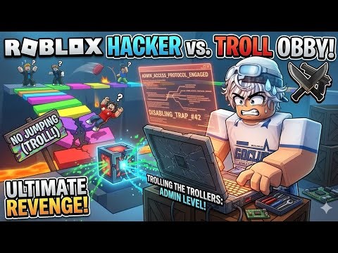 Roblox hacker VS troll Oobby 🙂‍↕️