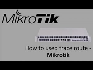 How to use traceroute -Mikrotik