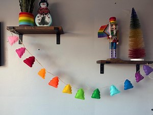 Handmade Rainbow Christmas Tree Garland - Etsy