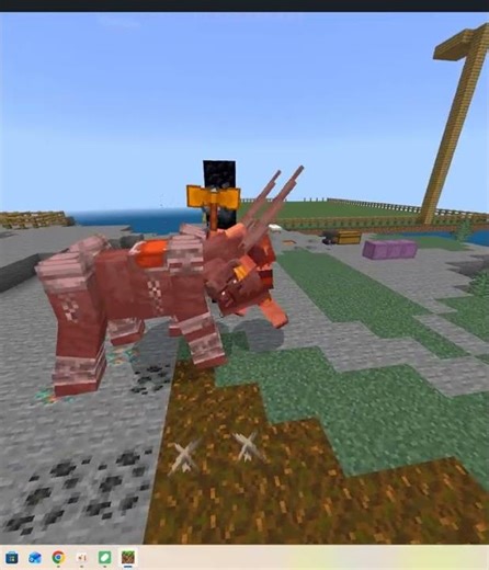 Old mutant piglin with Mace vs Old mutant ravager. (Mutant Battle Arena)