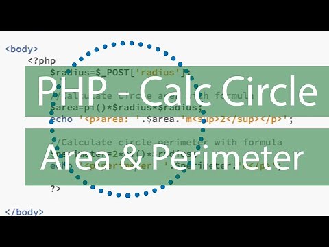 PHP Calculate Circle Area and Radius