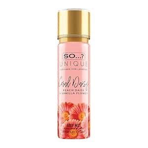 So...? Unique Coral Daisy Body Mist - Perfume for Women - Gourmand Fruity Vanilla Perfume - Gifts - Body Spray for Women - 5.1 oz
