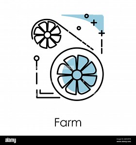 Video card, server farm isolated icon, cryptocurrency mining Stock Vector Image & Art - Alamy