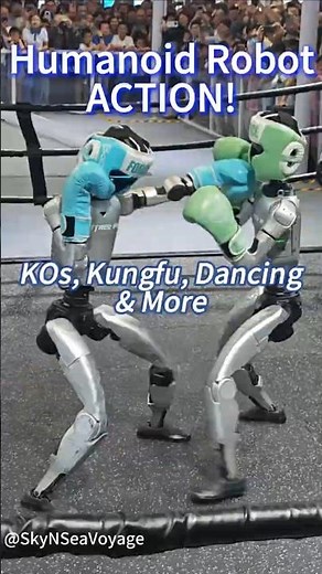 Humanoid Robot Action KOs, Kungfu, Dancing & More #humanoidrobot #robotfighting #unitreeg1 #unitree